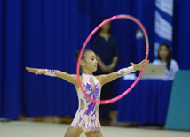 Bədii gimnastika üzrə XXII Bakı çempionatı və birinciliyi start götürüb. Bakı, Azərbaycan, 13 noyabr 2015